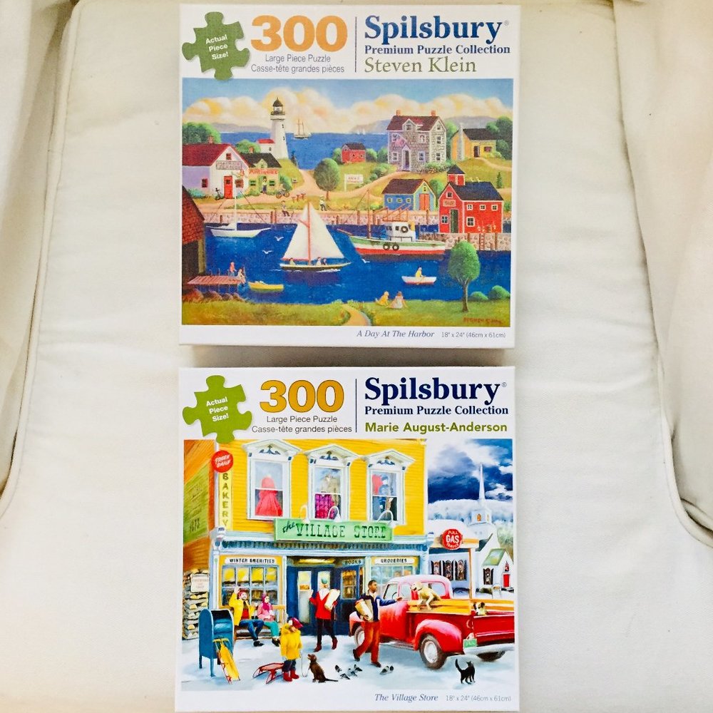 Two sets of  puzzles by Spilsbury 300 pieces brand new